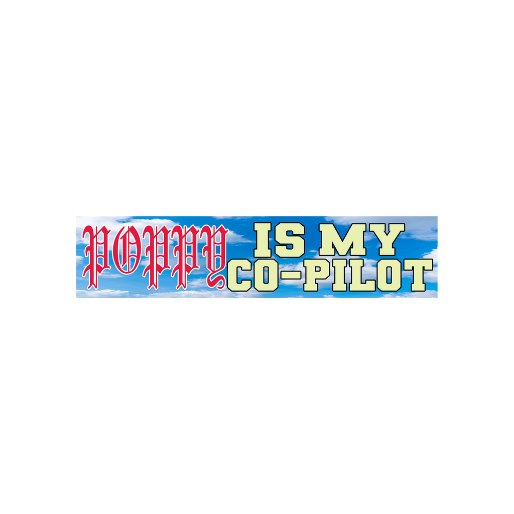 Poppy Co-Pilot Bumper Sticker